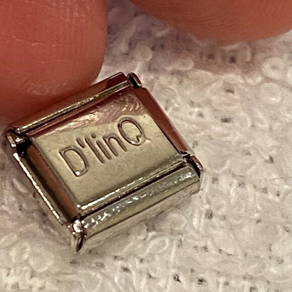 3  Vintage Italian Stainless Steel 9MM Charms - Volvo, May 4 Gem, Wrapped Gift - Picture 10 of 13